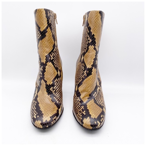 Zara Bloggers Favorite Leather Snake Print Boots‎ Size 36 - Picture 10 of 16